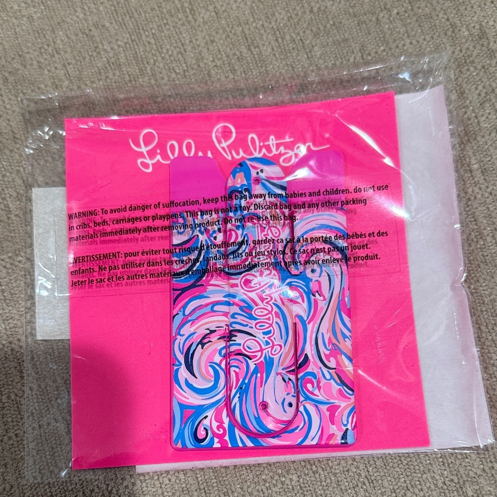 Lilly Pulitzer Pink and Blue Swirl Phone Case Card Holder
